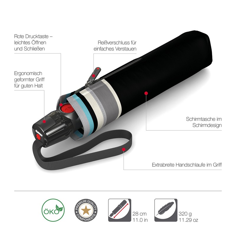 Knirps T.200 Duomatic Animal Pocket Umbrella – Automatic Open and