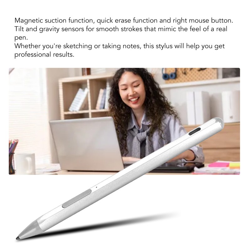 Laptop Stylus Pen with 3 Replacement Nibs Palm Rejection Rechargeable