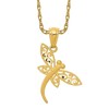 14K Solid Yellow Gold Dragonfly Necklace Chain Pendant Charm Only