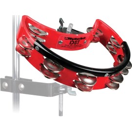 Rhythm Tech DST30 Drum Set Tambourine. Red with Nickel Jingles