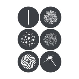 GODOX GP-GS3 GOBO Set for MG1200Bi Spot Mounts (6 Pieces)