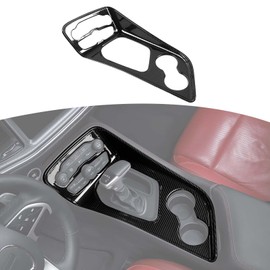 RT-TCZ for Challenger Carbon Fiber Center Console Gear Shift Panel Trim Cover for Dodge Challenger 2015-2023 Carbon Fiber Interior Accessories