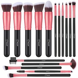 BESTOPE PRO Pinceles de maquillaje 16 piezas, juego de pinceles de maquillaje, brocha sintética premium para mezclar base, correctores en polvo, pince
