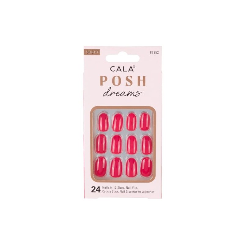 CALA - "Posh Dreams" uñas postizas ovaladas (24 uñas en