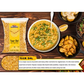 Rani Toor Dal (Split Pigeon Peas) 14oz (400g) ~ All Natural | Gluten Friendly | NON-GMO | Kosher | Vegan | Indian Origin