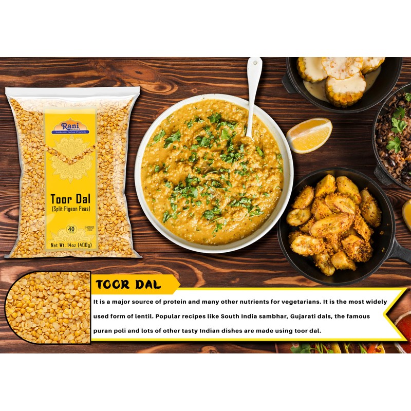 Rani Toor Dal (Split Pigeon Peas) 14oz (400g) ~ All