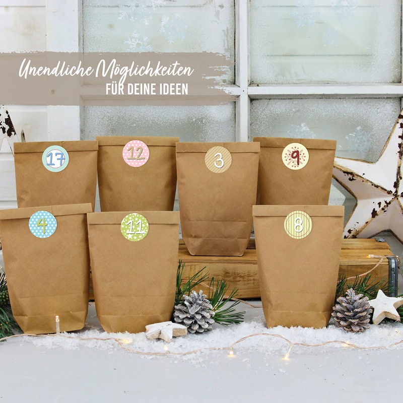 Papierdrachen 24 Advent Calendar Number Stickers – No. 25 –
