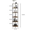 QLSPTFTS 6 Tier Corner Shelf with LED Light,Tall Standing Shelf