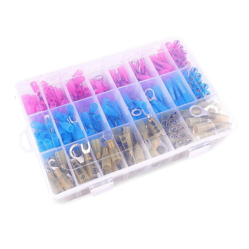 Nilight – 135 conectores de cable termorretráctiles – Kit de