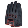 Riparo Genuine Leather Reverse Stitched Full-Finger Driving Gloves (Medium, Black/Red