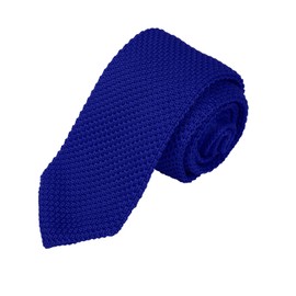 Dan Smith Corbata de punto delgada para hombre de 2 pulgadas para hombre, corbata de cuello de punto, corbata sólida clásico, Blue-c.c.g.b.013, Talla única