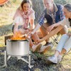 Universal 15-27" Fire Pit Stand, Stainless Steel Firepit Stand for