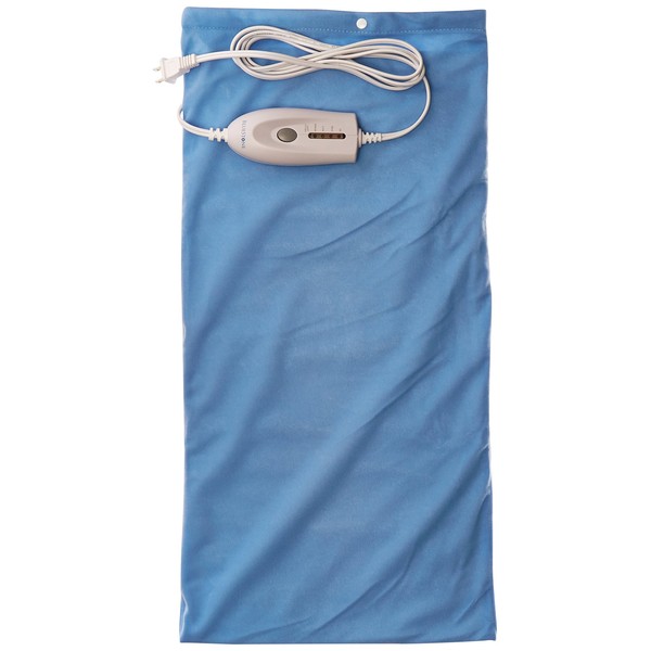 XL Heat Pad Blanket- Electric Moist/Dry Heating Mat with 9 Foot AC Power Cable & 4 Remote Controlled Temperature Settings, Washable Cover by Bluestone