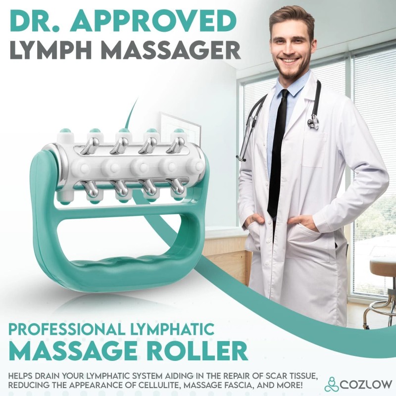 MyoRelease Lymphatic Drainage Massager (Green), Ultimate Fascia Release & Scar