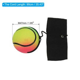 PATIKIL 1.9 Inch Sports Wrist Ball, Tennis Rubber Rebound Wristband Wrist Return Ball Sport on a String for Exercise Play, Mixed Colors
