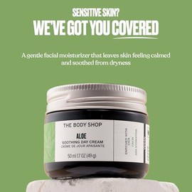 The Body Shop- Crema de día con aloe vera para pieles sensibles, vegana, 50 ml