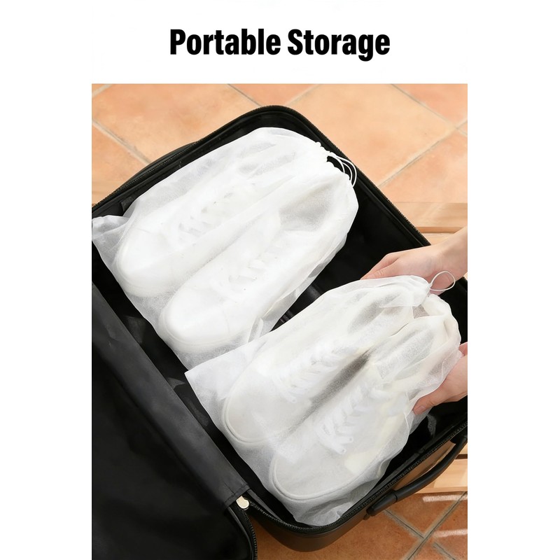 Garsence 200 Pack Shoe Storage Bags, Large Drawstring Dust Bags