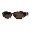 SA106 Mod Womens Narrow Oval Thick Plastic Fashion Sunglasses Tortoise