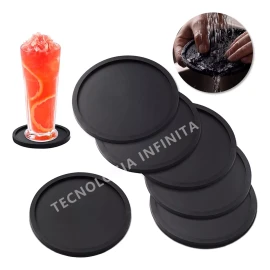 TECNOLOGÍA INFINITA Porta Vasos De Silicon Antideslizantes Para Mesa Elegantes