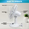 Comfort Zone Oscillating Table Fan with Adjustable Tilt, Convenient Push