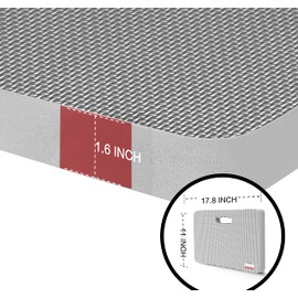 Omixe Extra Thick Kneeling Pad Comfy Foam Kneeler Mat Garden Knee Pad Cushion for Gardening Planting Yard Work Prayer Yoga Mechanic Exercise Workout Baby Bath 18 x 11 x 1.5 Inch Large Grey 2 Pack