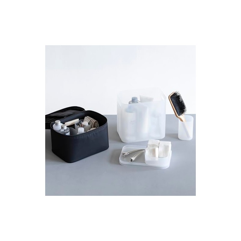 MUJI OGA07A5A Polypropylene Makeup Box, 1/4 Horizontal Half
