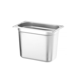 HENDI Gastronorm Container, Temperature Resistant from -40° to 300°C, Hot Air Oven Fridge and Freezer Chafing Dishes-Bain Marie, 5.5L, GN 1/4, 265 x 162 x (H) 200 mm, Stainless Steel
