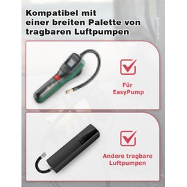 Mellbree Multifunctional Valve Adapter Set - Compatible with Bosch EasyPump, Suitable for Car Tyres, Bicycles and Balls