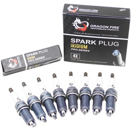 AIP Electronics Dragon FIRE Performance 8pcs Set Iridium Spark Plugs Compatible with 2008-2021 Dodge Chrysler Ram Jeep 2.0L 2.4L 4.7L 5.7L I4 V8 Replaces LZFR5CI-11 92145 OEM Fit DFSP1009x8