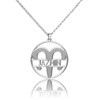 LoEnMe Jewelry Silver Plated Aries Woman Custom Made Engraved Sterling