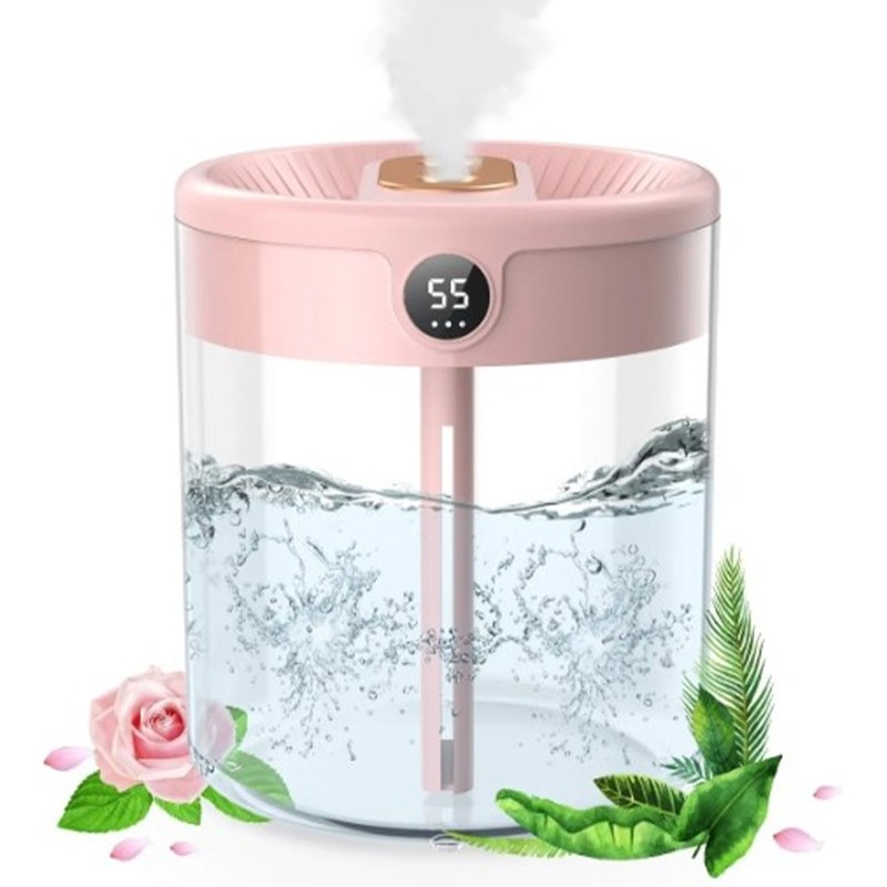 2L Mist Humidifier Pink Mute USB Night Lamp Function Dual