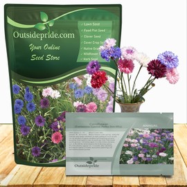 Outsidepride Dwarf Polka Dot Mix Cornflower Seeds - 1000 Pcs. Annual Bachelor's Button Flower Seeds for Cut Flower Gardens, Drought-Tolerant, Attracts Pollinators, Ideal for Borders & Bouquets