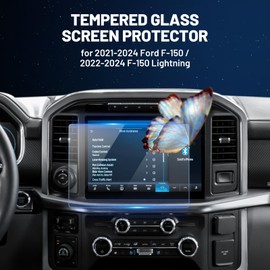 FIILINES Screen Protector for Ford F-150 2021-2025/F-150 Lightning 2022-2025, 12 inch Touchscreen 9H Tempered Glass Screen Protector for F-150 Accessories Anti-Glare Shatterproof