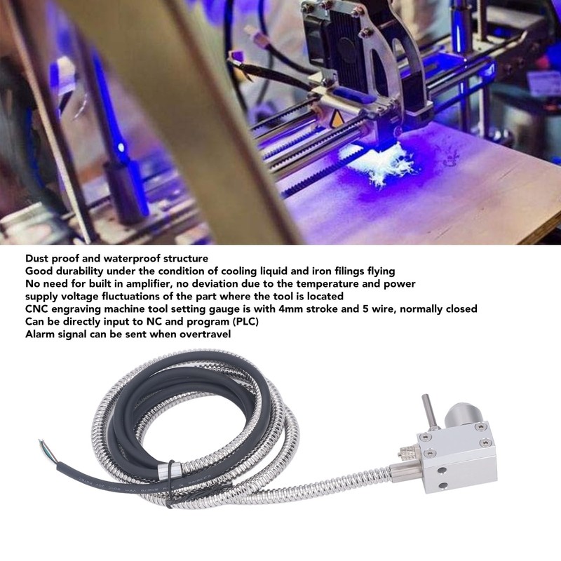 CNC Automatic Tool Plate Sensor Gauge Normally Closed 4mm Stroke