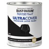Rust-Oleum 1976502 Painter's Touch Latex Paint, Quart, Flat Black, 32