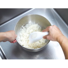 Marna K679W Extra Rice Sharpener (White) Rice Sharpener with Strainer Stock (Quick Draining/Gentle on Rice and Pot)