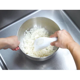 Marna K679W Extra Rice Sharpener (White) Rice Sharpener with Strainer Stock (Quick Draining/Gentle on Rice and Pot)