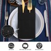 Cindeer 150 Pcs Black Linen Dinner Feel Napkins with Built