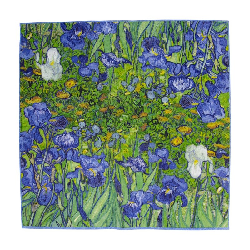 Caspari Van Gogh Irises Paper Luncheon Napkins - Four Packs