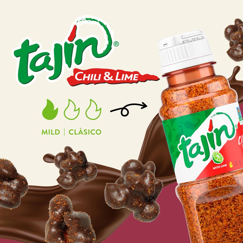 Snak Club Tajin Chocolatey Peanut and Corn Clusters, Chocolate Covered