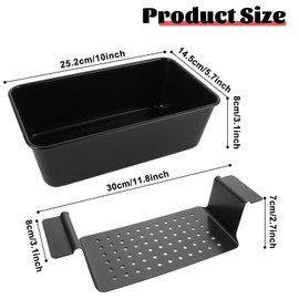 GBACHOOSE 4 Pack Meatloaf Pan with Drain Tray 9 x 5 Inch Non-Stick Meatloaf Pan, Nonstick Meat Loaf for Baking, Bread, Cakes, Roasting Meat, & More (Black)