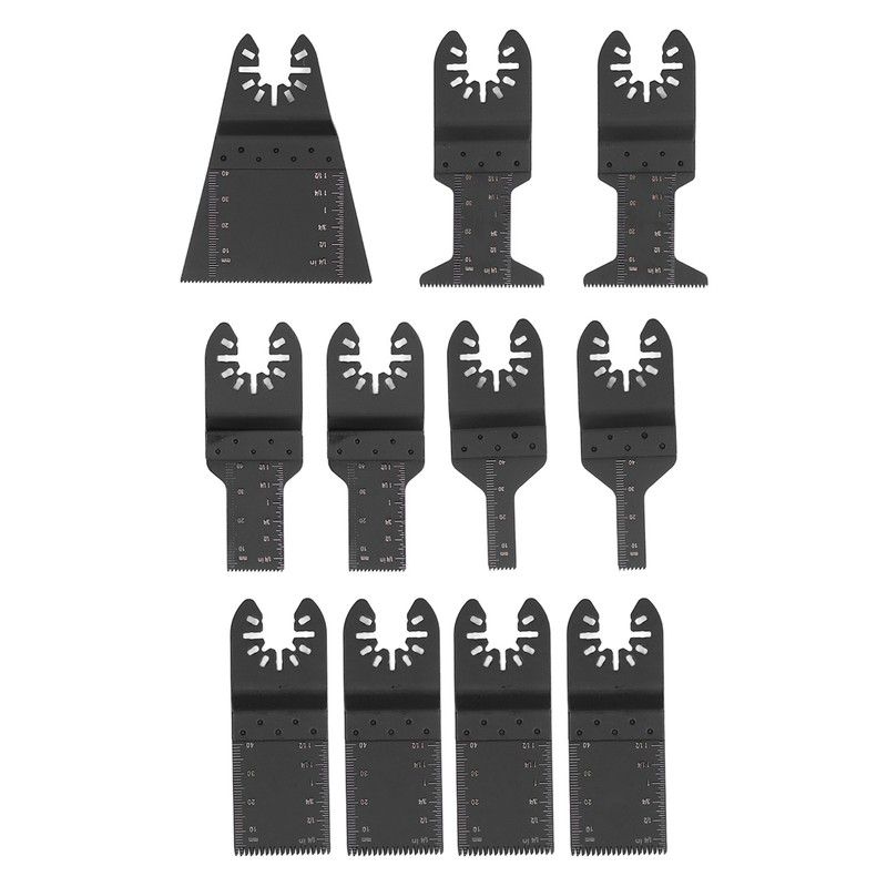11PCS Oscillating Saw Blade Quick Release Carbon Steel Woodworking Straight