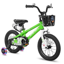 JOYSTAR Pluto Kids Bike 12 Inch Toddlers Bike with Training Wheels for Boys Girls Kids' Bicycle for Age 2-4 Years Green