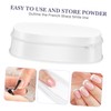 Healvian 9pcs Nail Dip Powder Tray Ergonomic French Tip Model