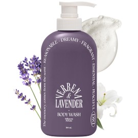 ODID Milk in Cera Perfume Body Wash - Korean Moisturizing Body Cleanser for All Skin Types - Subtle Verbena Lavender Scent - with Milk Protein and Ceramide, 16.9 fl.oz.