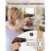 Tinewa 5 Pack Privacy Square Brushed Nickel Door Handles Interior,