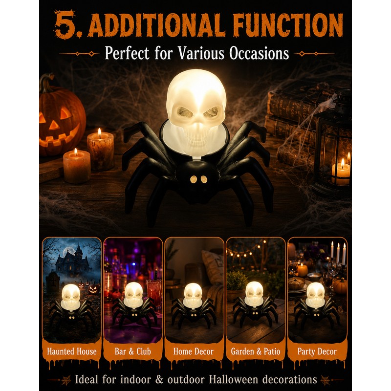 Halloween Spider Eyeball LED Tealight for Spooky Decor – Flameless