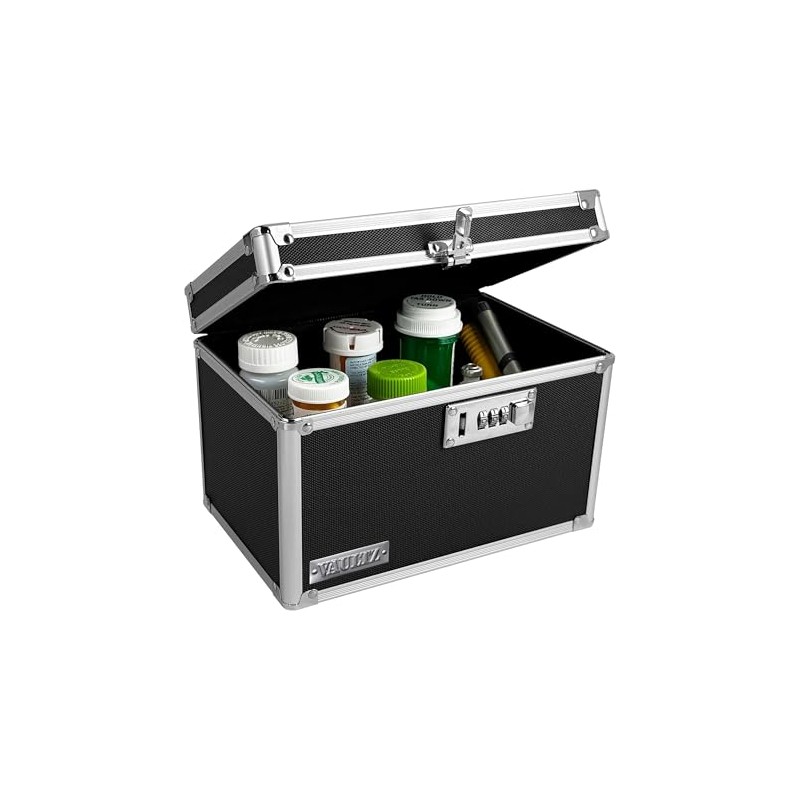 Caja Med con bloqueo de 5 x 8, color negro