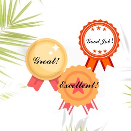 Medal Cutouts Blank Ribbon Award Cutouts 4x6 Inch Honorable Recognition Ribbons DIY Kits for Classroom Student Teacher,9 Designs,54 Pieces