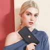 FuninCrea Women’s Wallet, PU Leather Wallet Purse Simple Fashion Litchi